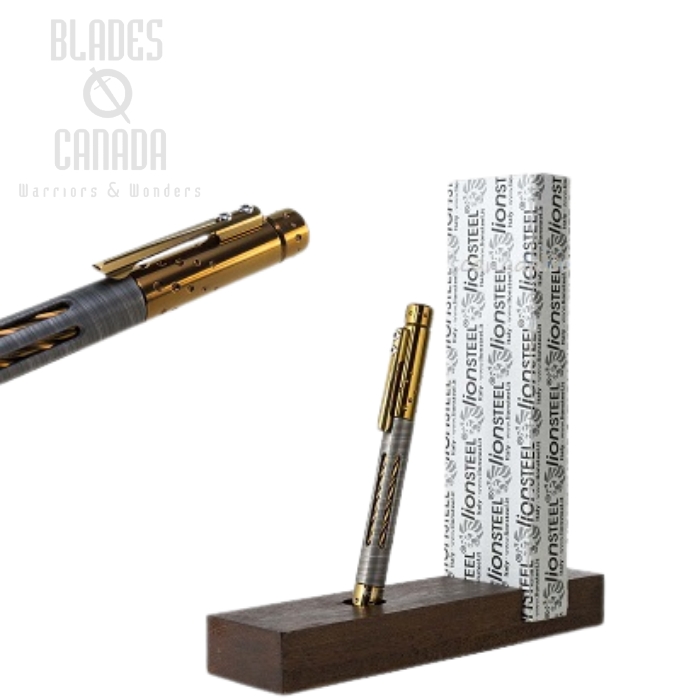 Lion Steel Nyala Pen Damascus, Titanium Bronze Shine, NY SDT BRS